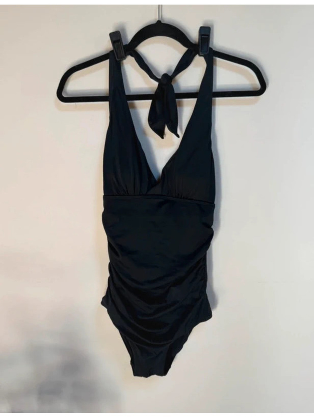 L.L. Bean Black Halter One Piece Swimsuit
